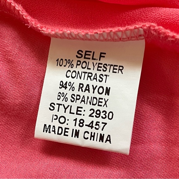 Michel Coral Open Shoulder Dressy Top - Picture 9 of 9